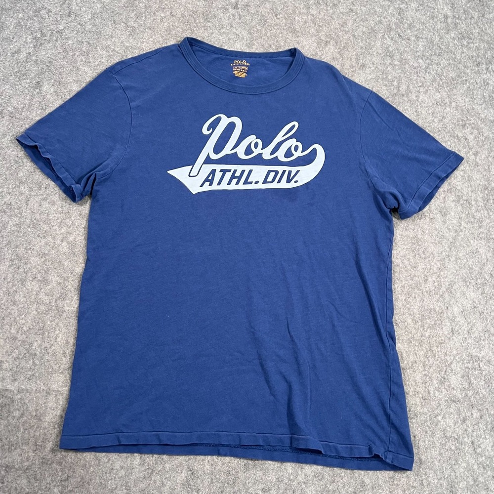 Polo Ralph Lauren Athletica Blue Graphic Short Sleeve T-Shirt Men's Size Large